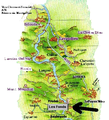 visitez le  haut allier en image en  cliquant sur les noms